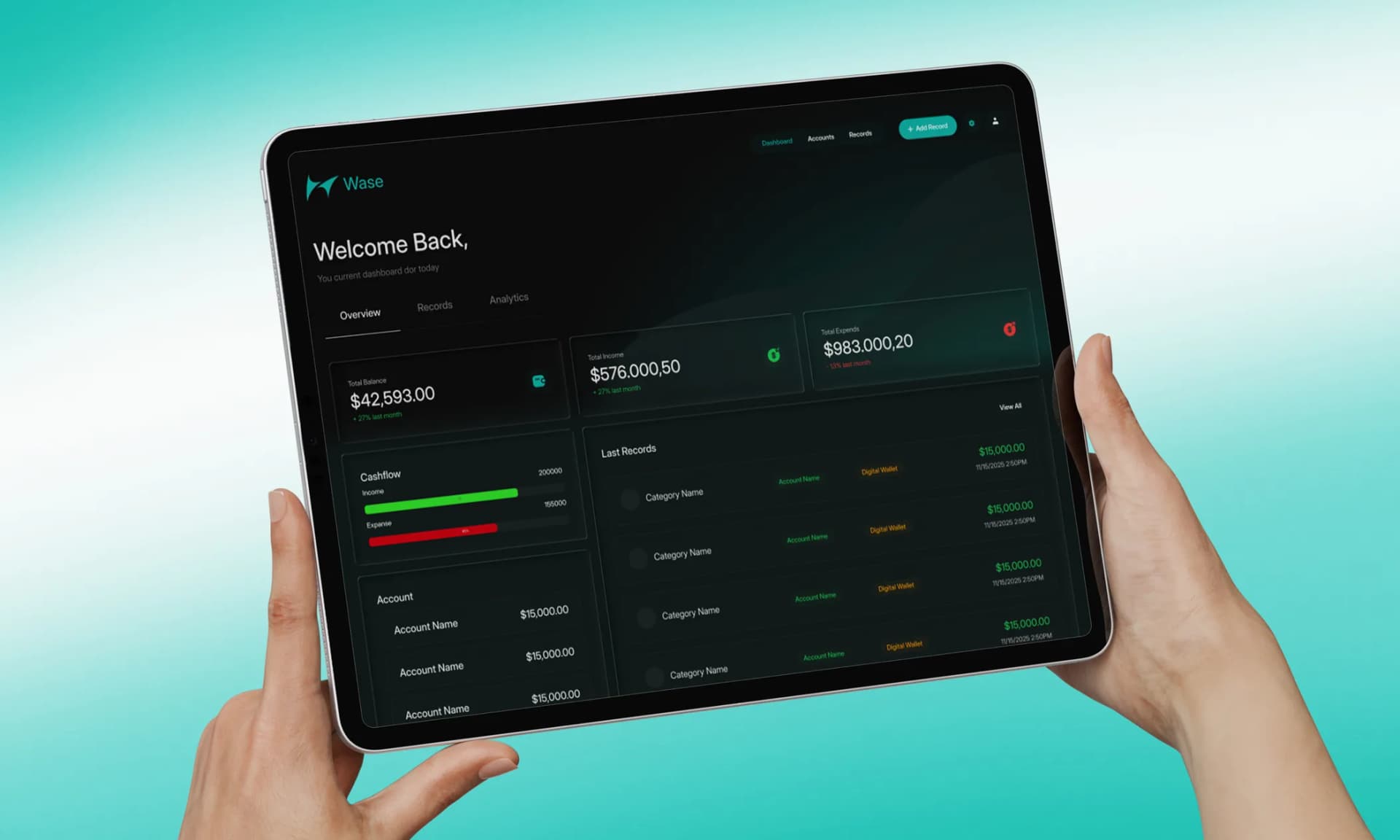 Wasle App Dashboard